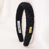 Tweed Puff Hair Band - Black
