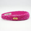 Tweed Puff Hair Band - Hot Pink
