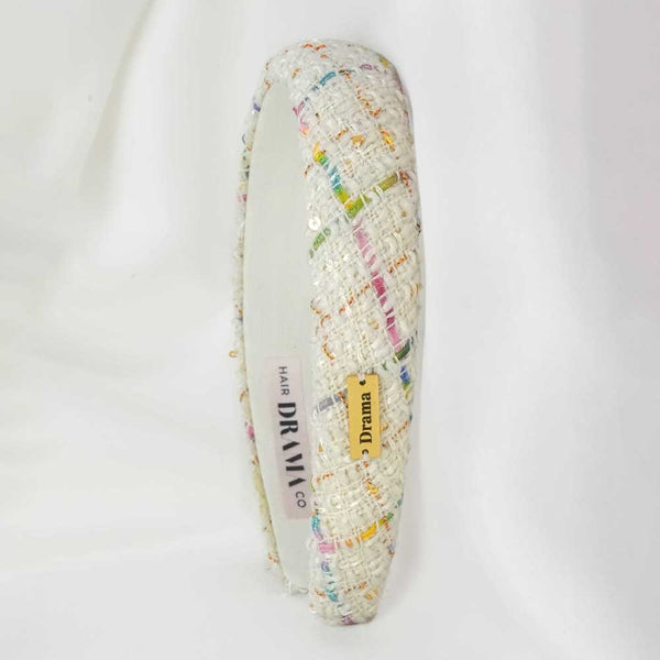 Tweed Puff Hair Band - Multi