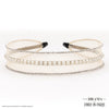 HDC x Emily in Paris Crystal & Pearl Mesh Hair Band - Pastel Yellow