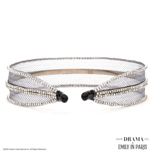 HDC x Emily in Paris Mesh Hair Band with Crystals - Grey
