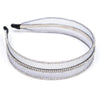Mesh Hair Band with Crystals - Grey