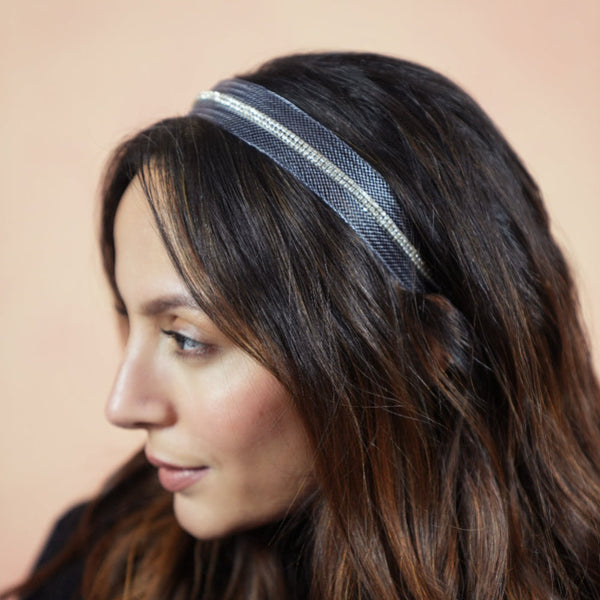 HDC x Emily in Paris Crystal Mesh Hair Band - Grey