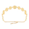 Gold Plated Hair Band with Pearls and Enamel - Green