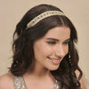 Gold Plated Hair Band with Pearls