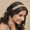 Gold Plated Hair Band with Pearls