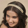 Gold Plated Hair Band with Pearls
