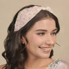 Peony Embellished Knotted Hair Band - Pink