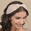 Peony Embellished Knotted Hair Band - Pink