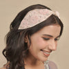 Peony Embellished Knotted Hair Band - Pink