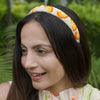 Orange Embroidered Hairband - Orange & Yellow