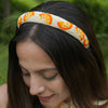 Orange Embroidered Hairband - Orange & Yellow