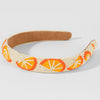 Orange Embroidered Hairband - Orange & Yellow