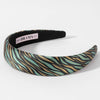 Zebra Puff Hair Band - Green