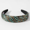 Zebra Puff Hair Band - Green