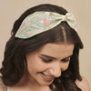 Flora Embellished Knotted Hair Band - Sage