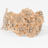 Embroidered headband with hand-beaded rhinestones and danna work - bridal luxury accessory