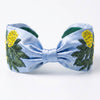 Lemon embroidered headband perfect for resort wear and tropical getaways