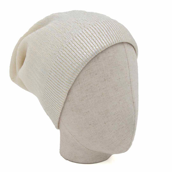 Bronzing Hot Silver Beanie - White Silver