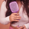 Drama Detangle Hair Brush with Removable Charm Chain & Free Pouch - Purple