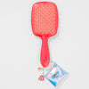 Drama Detangle Hair Brush with Removable Charm Chain & Free Pouch - Coral