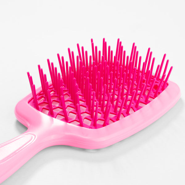 Drama Detangle Hair Brush with Removable Charm Chain & Free Pouch - Pink