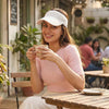 Lightweight ribbed visor with wide sun protection - effortlessly glam summer hair accessory