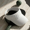 Soft ribbed textured visor with wide brim and easygoing charm - perfect for sporty aesthetic