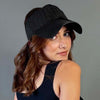Soft ribbed textured visor with wide brim and easygoing charm