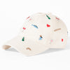 Bonbon Embroidered Baseball Cap - White