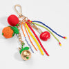 EmbellishedFruit Bag Charm - Red & Orange