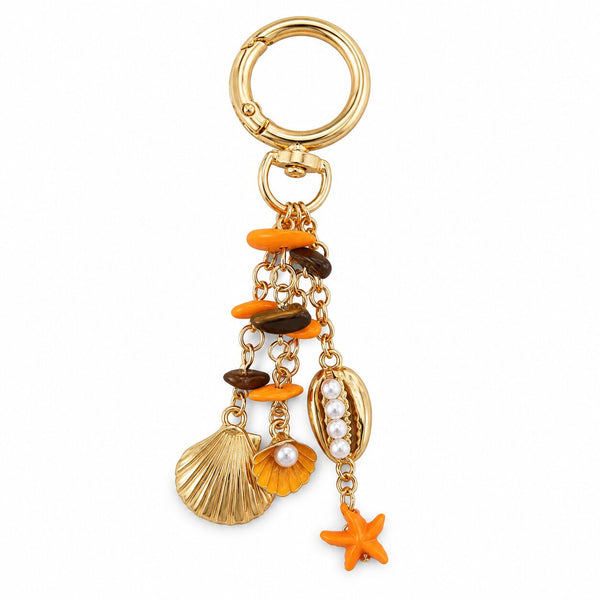 Sunset Shell Beads Bag Charm