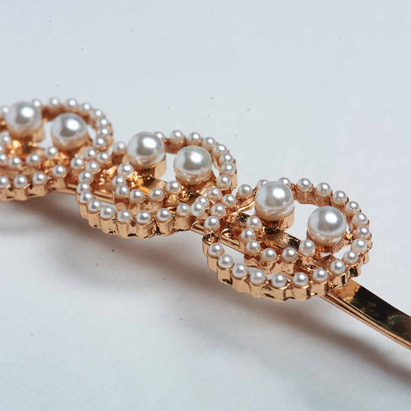 Smiley Pearl Hair Clip