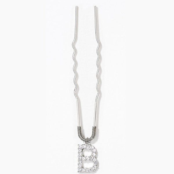 Alphabet U pin - B - Silver