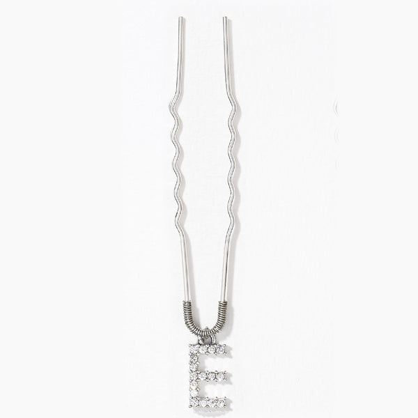Alphabet U pin - E - Silver