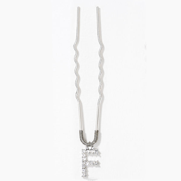 Alphabet U pin - F - Silver