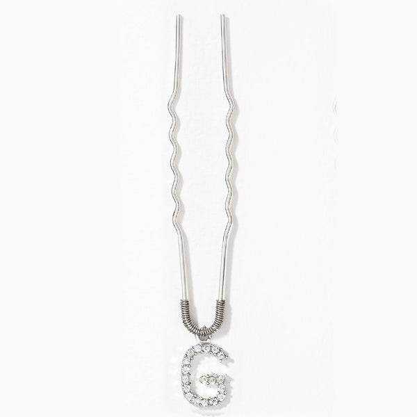 Alphabet U pin - G - Silver