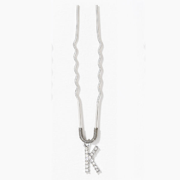 Alphabet U pin - K - Silver