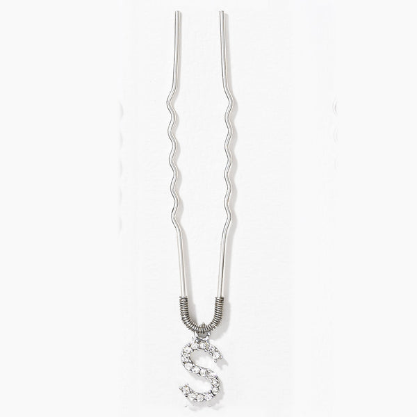 Alphabet U pin - S - Silver