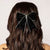 Dazzling Noir Velvet Hair Bow Barrette Clip - Black