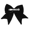 Dazzling Noir Velvet Hair Bow Barrette Clip - Black