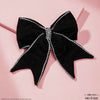 HDC x Emily in Paris Dazzling Noir Velvet Hair Bow Barrette Clip - Black
