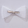 HDC x Emily in Paris Pearl Mesh Hair Bow Alligator Clip - White