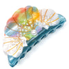 Shell Hair Claw Clip with Pearls & Crystals - Multi