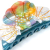 Shell Hair Claw Clip with Pearls & Crystals - Multi