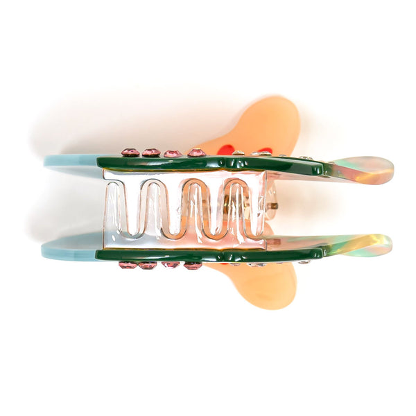 Butterfly Hair Claw Clip with Crystals - Multi