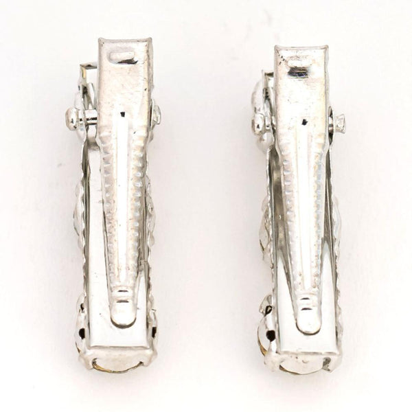 Set of 2 Crystal Hair Pins - Silver