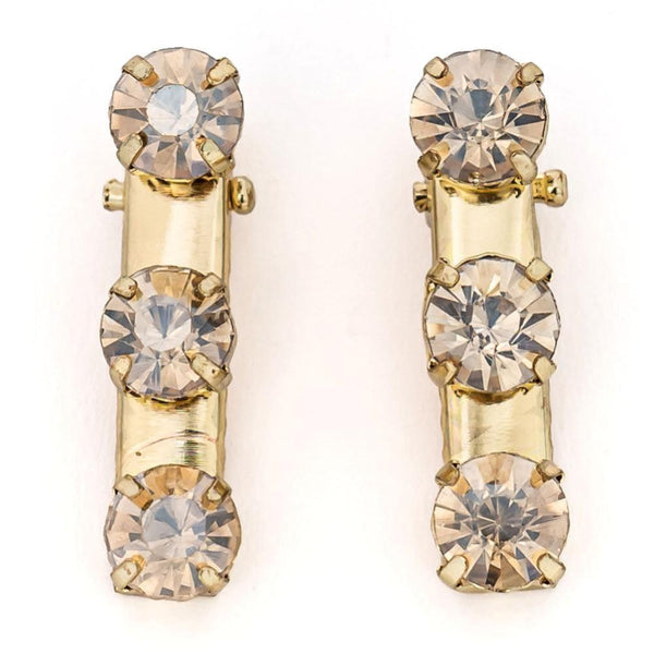 Set of 2 Crystal Hair Pins - Gold