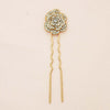 Set of 4 Stella Crystal U Pins - Gold