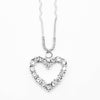 Crystal Heart U Pin - Silver